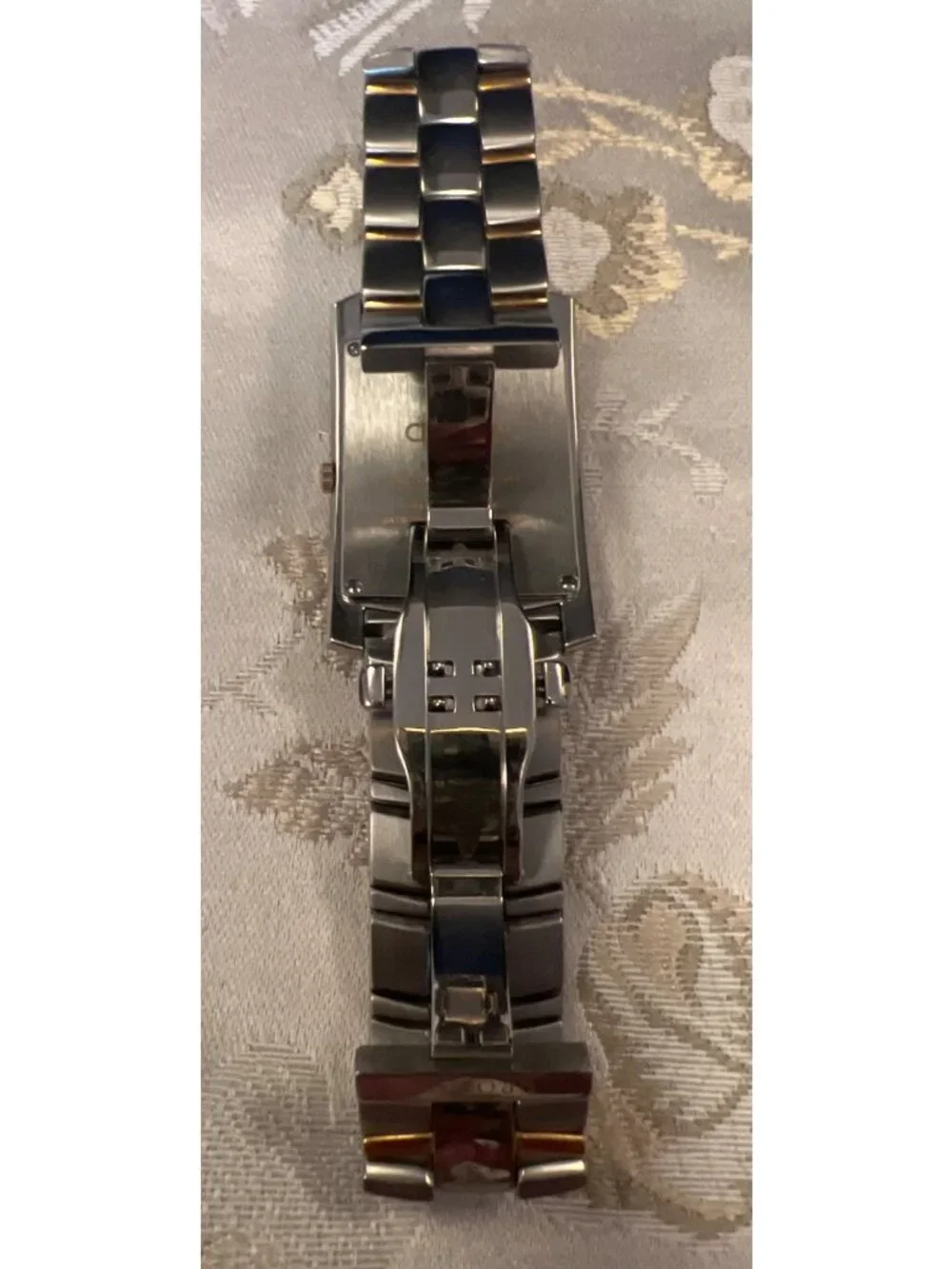 Croton Equator Mens Watch 18K Gold Stainless Swiss Quartz  With Sapphire & Date